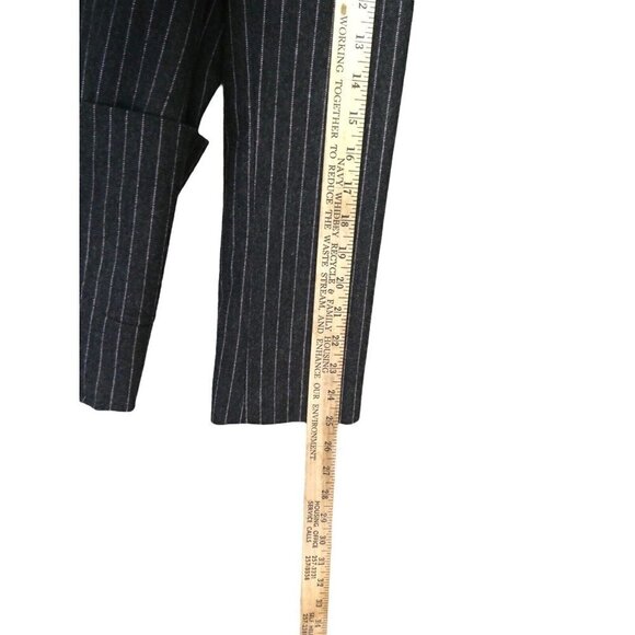 Land's End Wool Cashmere Blazer Jacket Pin Stripe Grey Pink Sz 10 Tall - Picture 10 of 10